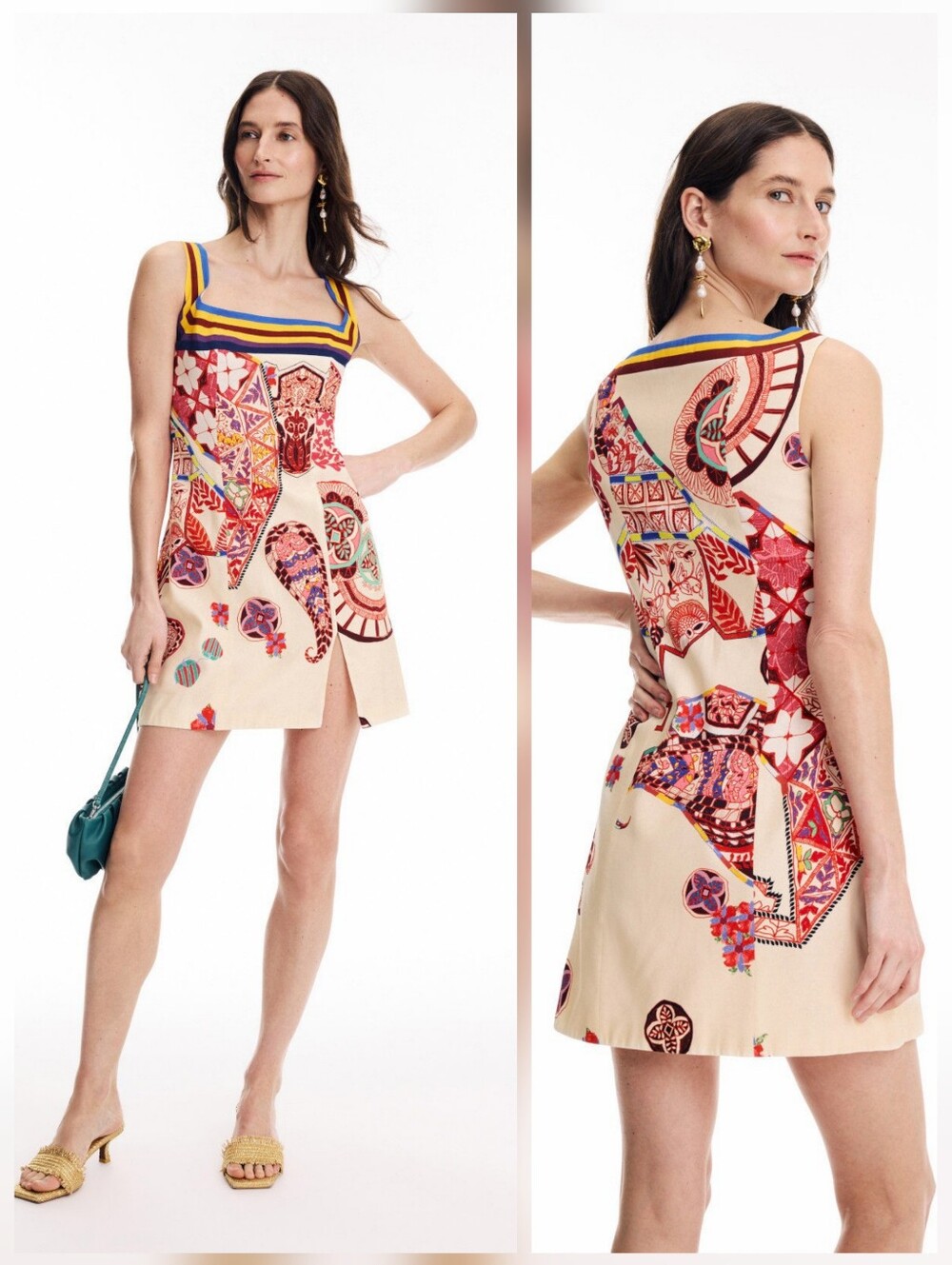 Saaksha & Kinni Megan Dress Square Neck Sleeveless Size XS